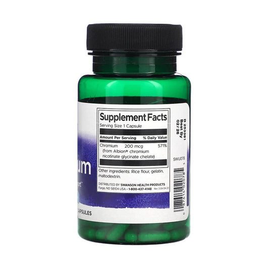 Albion Chromium Glycinate, 200 mcg, Swanson, 180 capsule SWU078