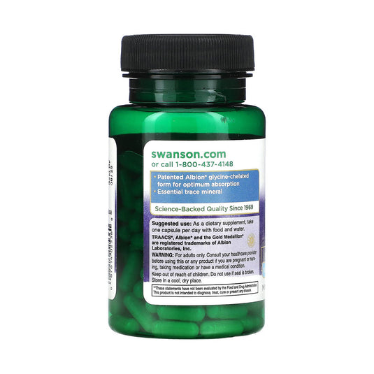 Bisglicinat de Mangan Albion, 10 mg, Swanson, 180 capsule SWU536