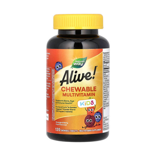 Alive! Kids, Chewable Multivitamin, Nature's Way, 120 tablete masticabile