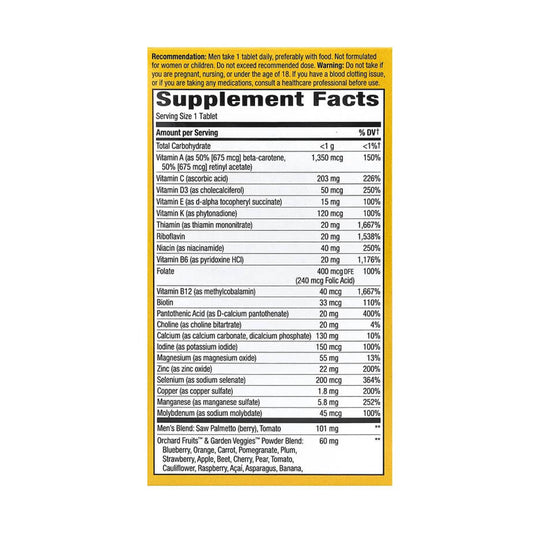 Alive! Men's Ultra Multivitamin, Nature's Way, 60 Tablete