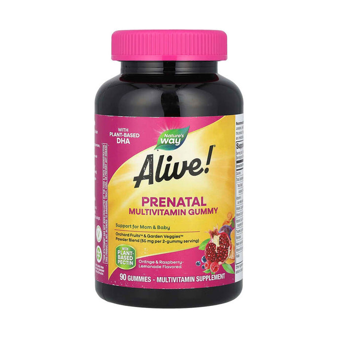 Alive!® Prenatal Multivitamin Gummy, Nature's Way, 90 jeleuri