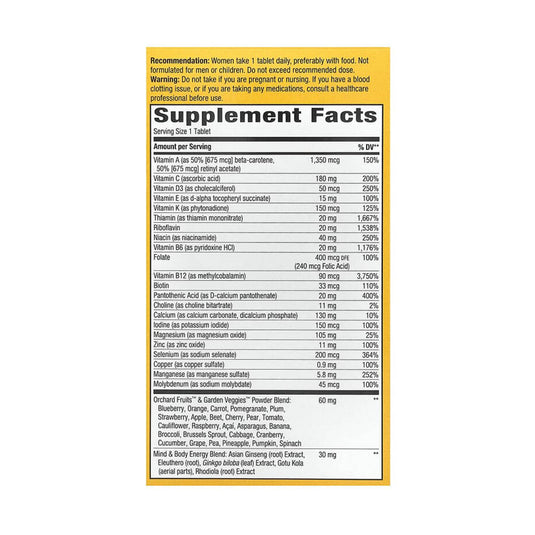 Alive! Women's 50+ Ultra Multivitamin, Nature's Way, 60 Tablets