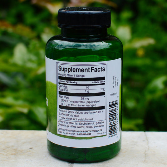 Aloe Vera, 25 mg, Swanson, 100 softgels SWH161
