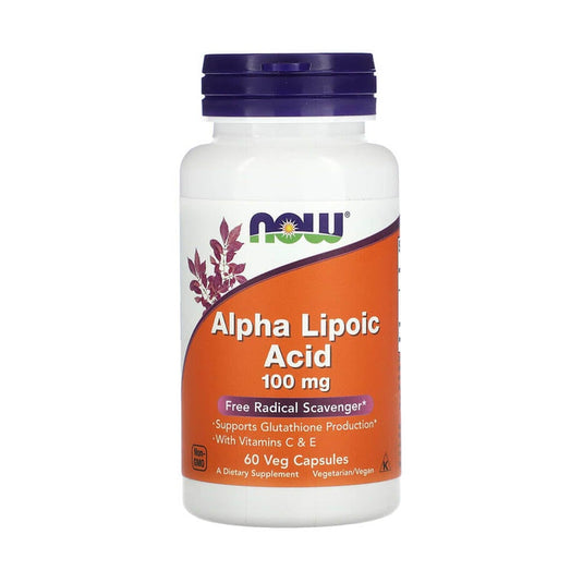 Alpha Lipoic Acid ALA With Vitamins C & E, 100mg, Now Foods, 60 capsule