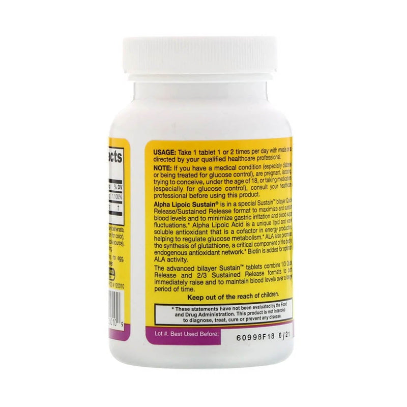 Încărcați imaginea în vizualizatorul Galerie, Alpha Lipoic Sustain with Biotin, 300 mg, Jarrow Formulas, 60 tablete

