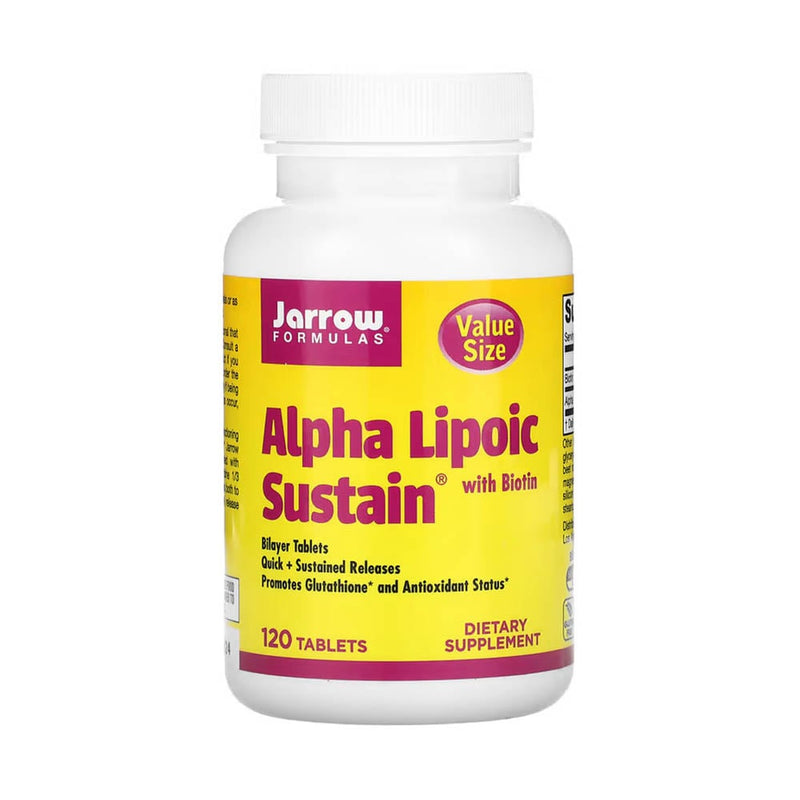 Încărcați imaginea în vizualizatorul Galerie, Alpha Lipoic Sustain with Biotin, 300 mg, Jarrow Formulas, 60 tablete
