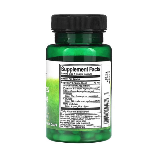 Anti-Gas Enzyme Digestive, Swanson, 90 capsule SWU527