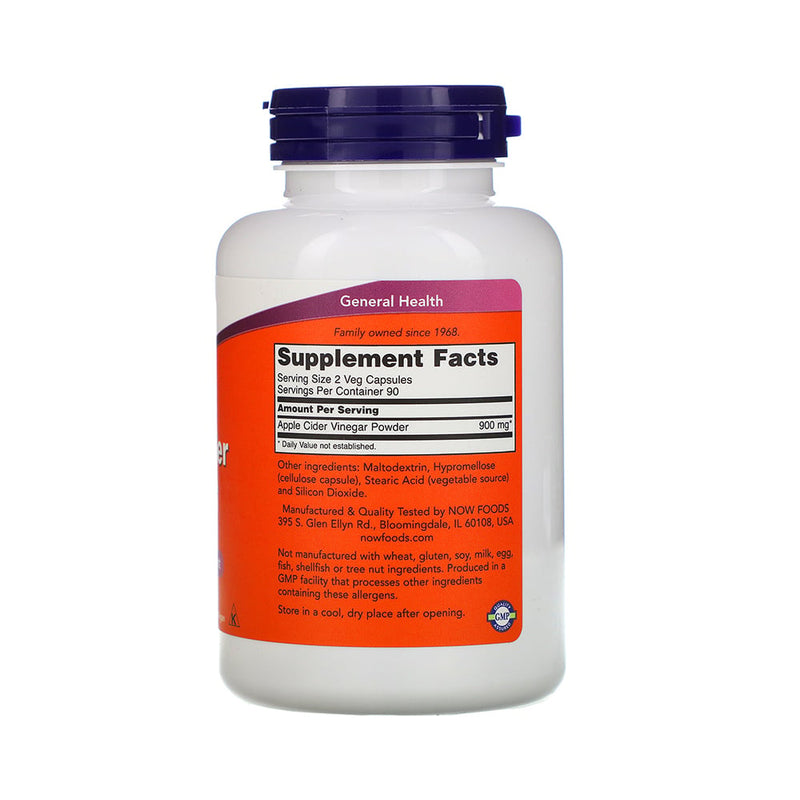Încărcați imaginea în vizualizatorul Galerie, Apple Cider Vinegar (Oțet Cidru de Mere), 450 mg, Now Foods, 180 capsule
