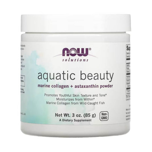 Aquatic Beauty (Collagen + Astaxanthin) Powder, Now Foods, 85g