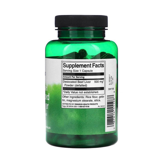 Argentinian Desiccated Beef Liver, 500 mg, Swanson, 120 capsule SW1198