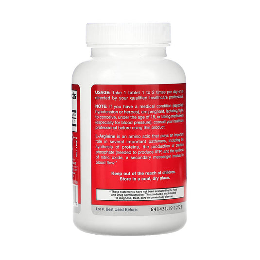 Arginine, 1000 mg, Jarrow Formulas, 100 tablete