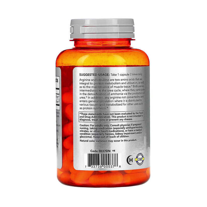 Încărcați imaginea în vizualizatorul Galerie, Arginine &amp; Citrulline, Now Foods, 120 capsule

