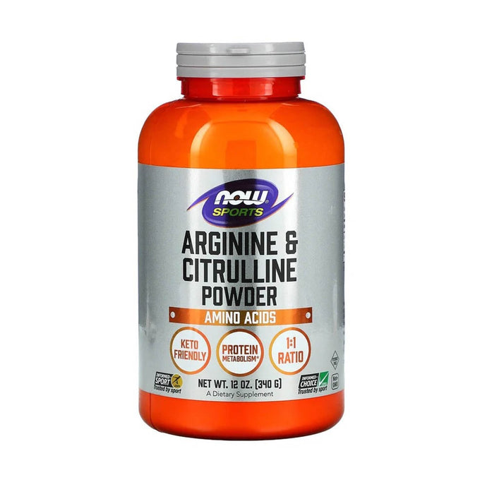 Arginine & Citrulline Powder, NOW Foods, 340g