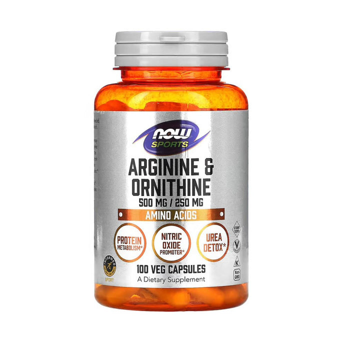 Arginine & Ornithine, 500/250, Now Foods, 100 capsule