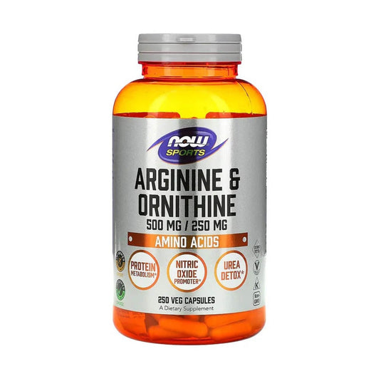 Arginine & Ornithine, 500/250, Now Foods, 100 capsule