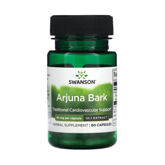 Arjuna Bark 10:1 Extract, 40 mg, Swanson, 60 capsule SW1295