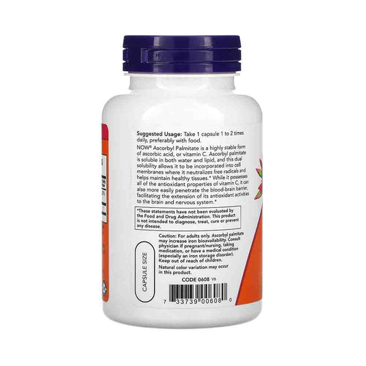 Ascorbyl Palmitate (Vit C Ascorbil Palmitat), 500mg, Now Foods, 100 capsule