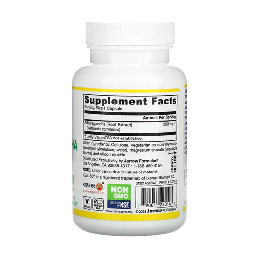 Ashwagandha (KSM-66), 300 mg, Jarrow Formulas. 120 capsule