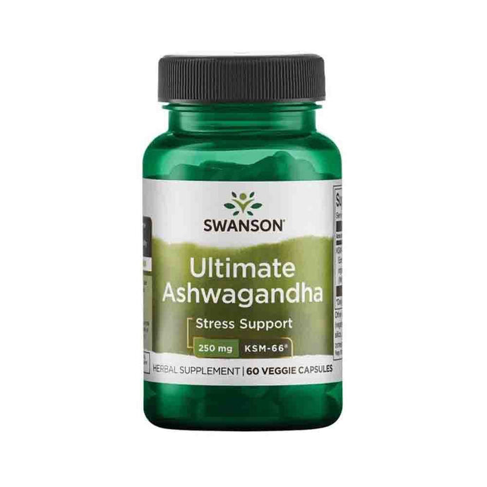 Ashwagandha Extract Ultimate KSM-66, 250mg, Swanson, 60 capsule SWU1003