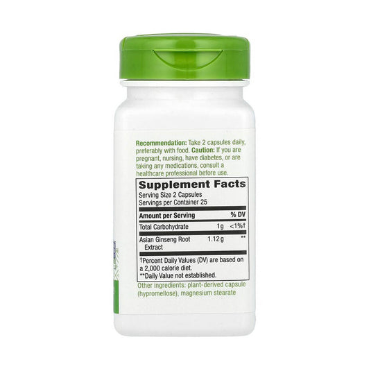 Asian Ginseng (Panax), 1120 mg, Nature's Way, 50 Vegan Capsule