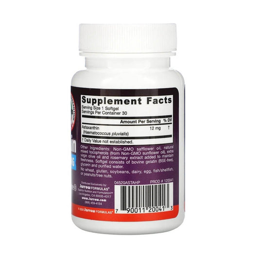 Astaxanthin, 12 mg, Jarrow Formulas, 30 softgels