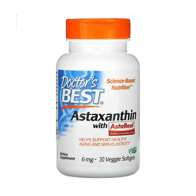 Astaxanthin with AstaReal, 6mg, Doctor's Best, 30 softgels