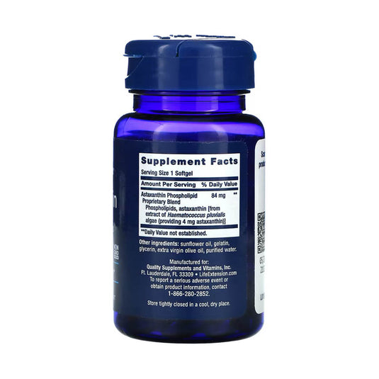 Astaxanthin with Phospholipids, 4 mg, Life Extension, 30 softgels