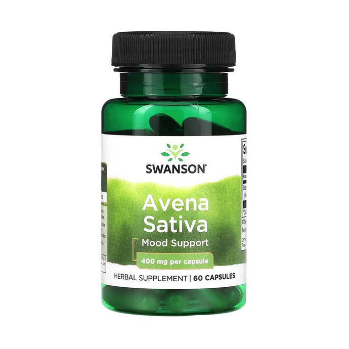 Avena Sativa (Ovaz Verde), 400 mg, Swanson, 60 capsule SW1301