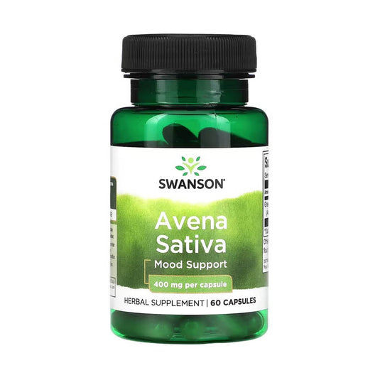 Avena Sativa (Ovaz Verde), 400 mg, Swanson, 60 capsule SW1301