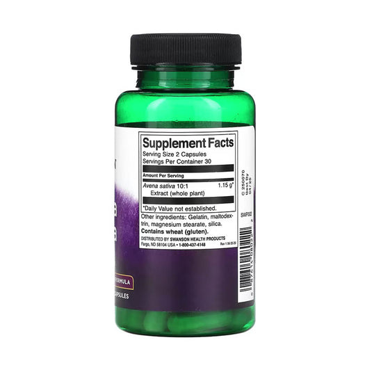 Avena Sativa Extract, 575 mg, Swanson, 60 capsule SWP022