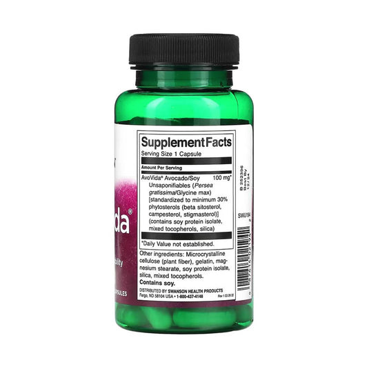 AvoVida Fitosteroli (Avocado/Soia), 100 mg, Swanson, 60 capsule SWU194