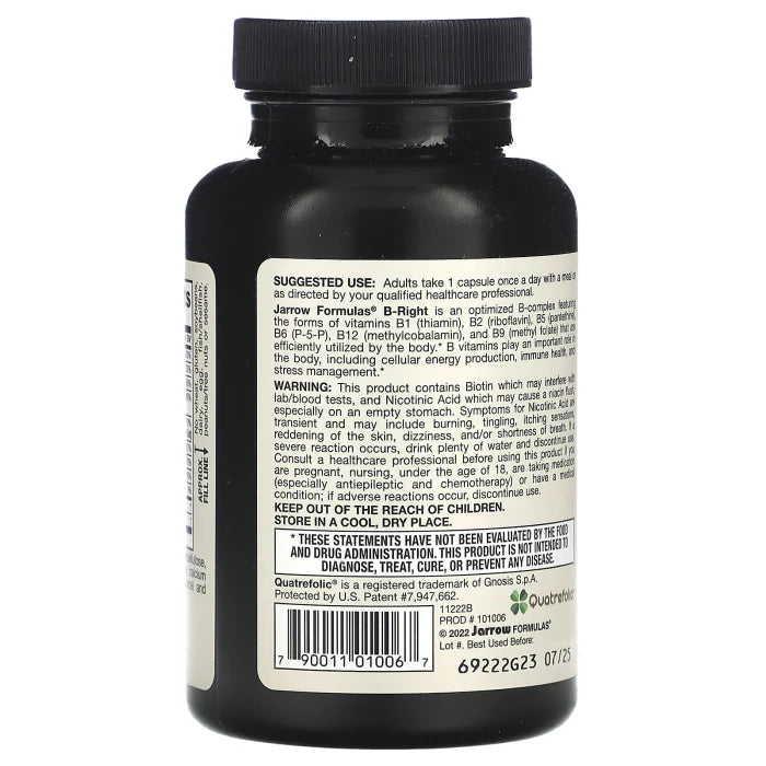B-Right, Optimized B-Complex, Jarrow Formulas, 100 capsule
