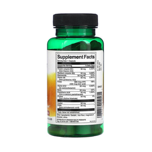 Balance B-50 (Complex Vitamina B), Swanson, 100 capsule SW057