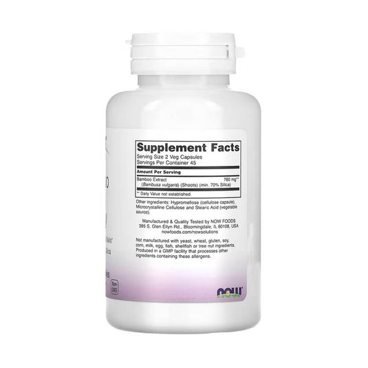 Bamboo Silica Beauty (Extract de Bambus), Now Foods, 90 capsule
