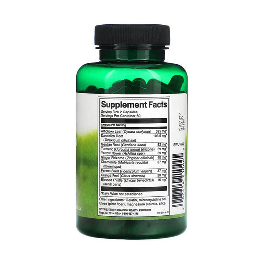 Bavarian Herbal Bitters (Sănătatea Digestivă și Detoxifiere), Swanson, 120 Capsule SWU1044