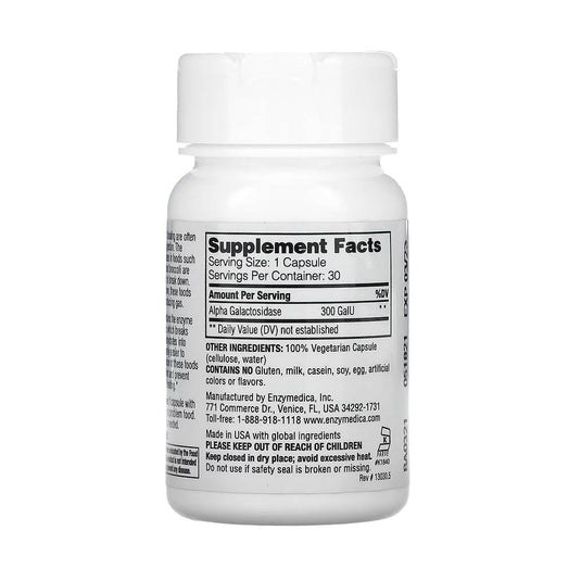 BeanAssist (Balonare și Disconfort), Enzymedica, 30 capsule