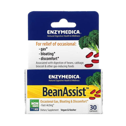 BeanAssist (Balonare și Disconfort), Enzymedica, 30 capsule