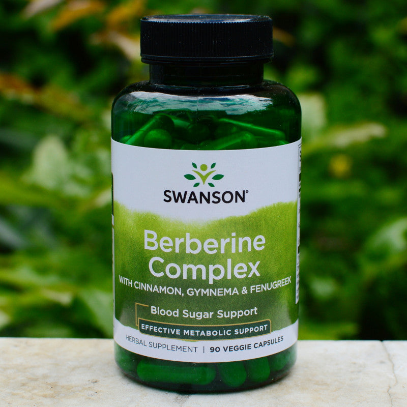 Încărcați imaginea în vizualizatorul Galerie, Berberine Complex with Cinnamon, Gymnema &amp; Fenugreek, Swanson, 90 capsule SW1629
