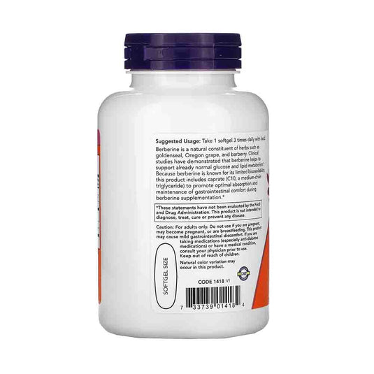 Berberine Glucose Support, Now Foods, 90 softgels