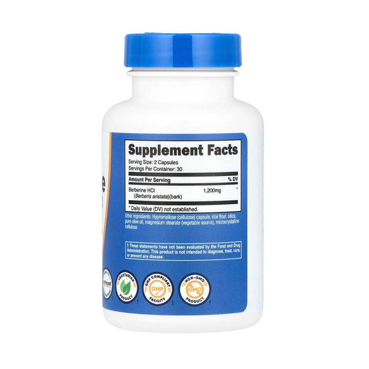 Berberine HCI, 600 mg, Nutricost, 60 capsule