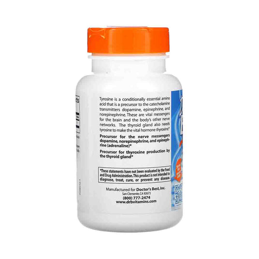 Best L-Tyrosine (Tirozina), 500mg, Doctor's Best, 120 capsule
