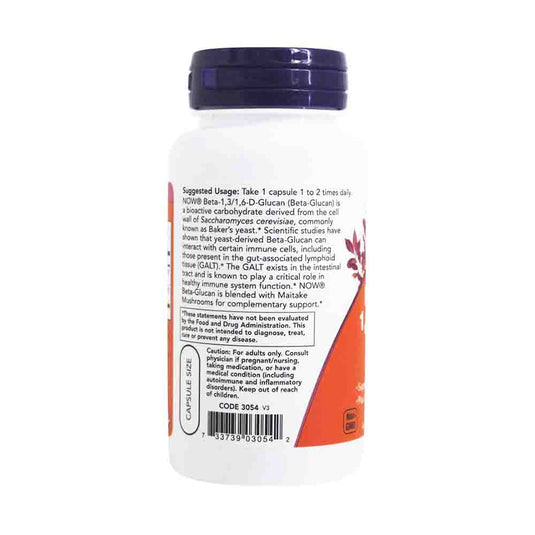 Beta 1,3/1,6 D-Glucan, 100 mg, Now Foods, 90 capsule