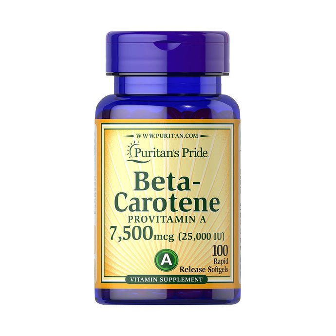 Beta-Carotene, (Vitamin A), 25,000 IU, Puritan's Pride, 100 softgels