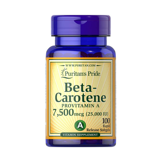 Beta-Carotene, (Vitamin A), 25,000 IU, Puritan's Pride, 100 softgels