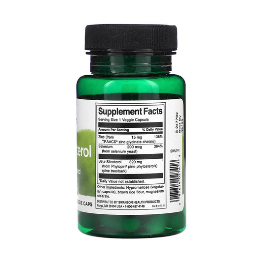 Beta-Sitosterol, 320 mg, Seleniu si Zinc, Swanson, 30 capsule SWU741