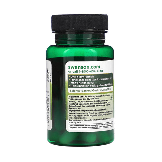 Beta-Sitosterol, 320 mg, Seleniu si Zinc, Swanson, 30 capsule SWU741