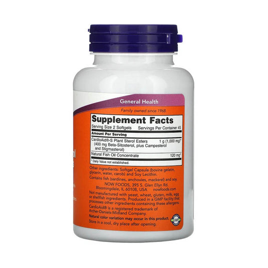 Beta Sitosterol Plant Sterols (Colesterol), Now Foods, 90 softgels