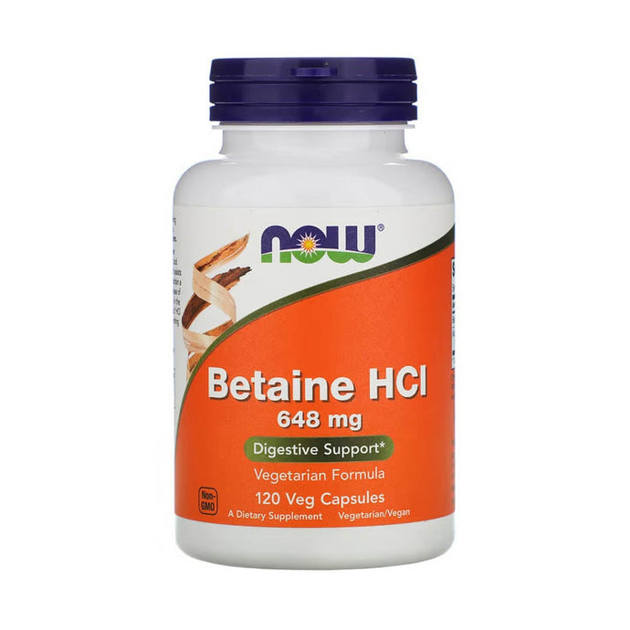 Betaine HCL (Clorhidrat de Betaina), 648 mg, Now Foods, 120 capsule