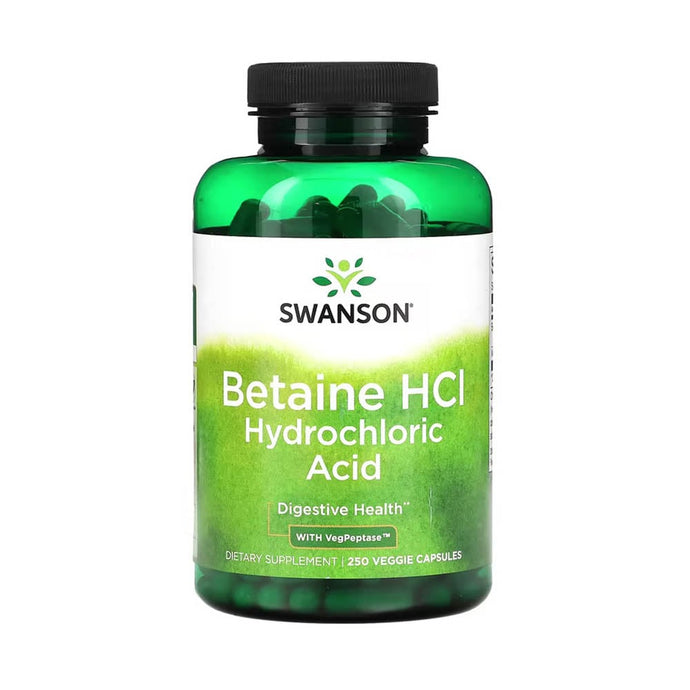 Betaine HCl with Pepsin, 325 mg, Swanson, 250 capsule SW350