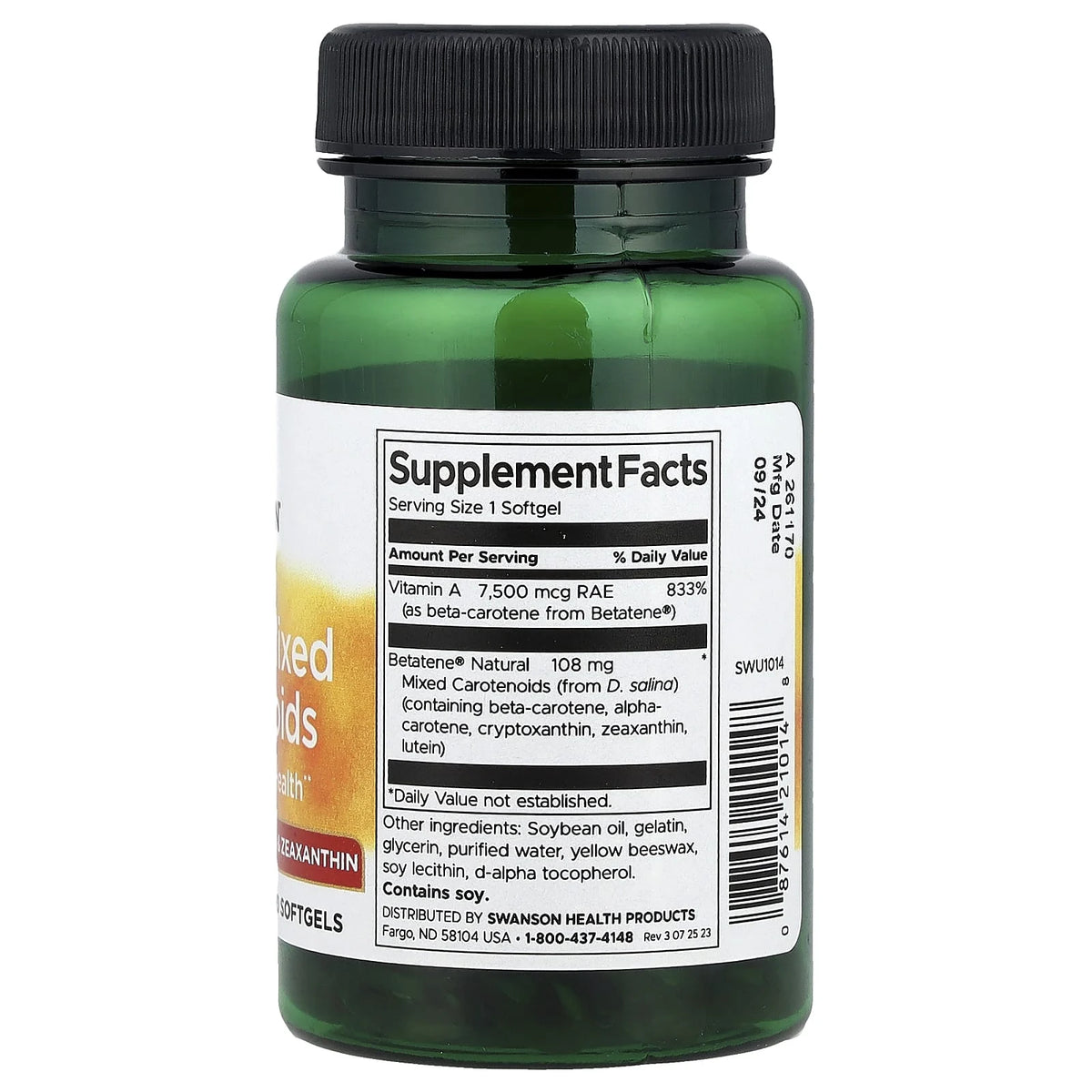 Betatene Natural Mixed Carotenoids, Swanson, 60 softgels SWU1014